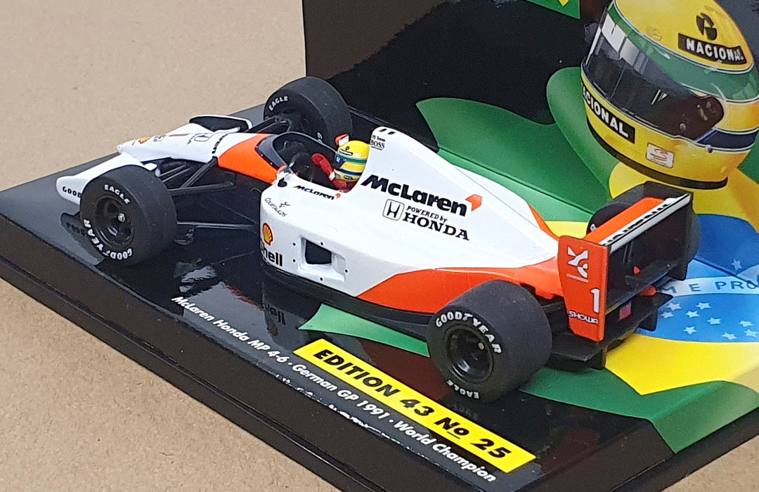 Minichamps 1/43 Scale 540 914391 - F1 McLaren Honda MP 4-6 German GP 1991 Senna