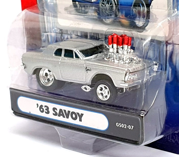 Muscle Machines 1/64 Scale 71151 GS02-07 - 1963 Plymouth Savoy - Silver