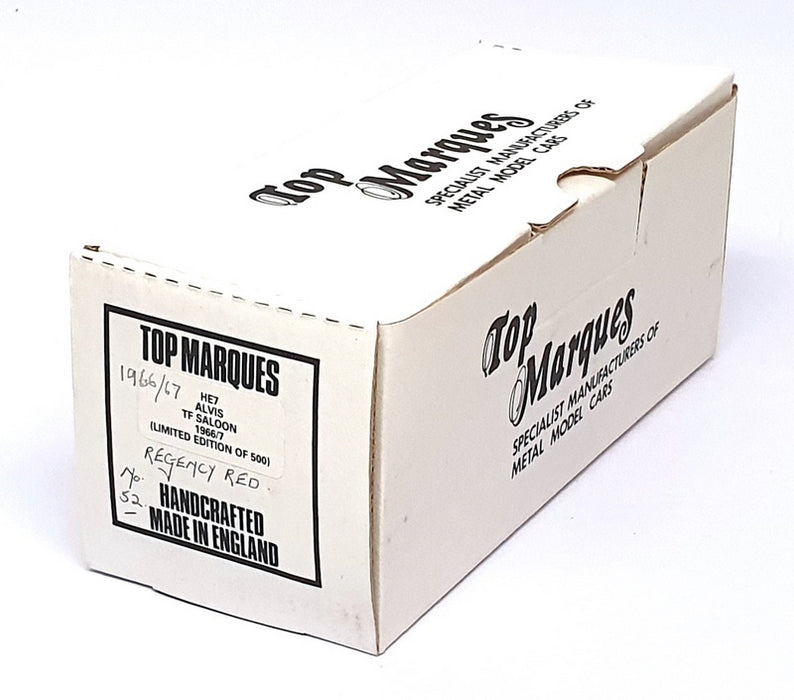 Top Marques 1/43 Scale HE7 - 1966/7 Alvis TF Saloon - Regency Red