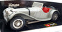 Burago 1/18 Diecast Model Car 3006 - 1937 Jaguar SS100 Grey with Red Seats