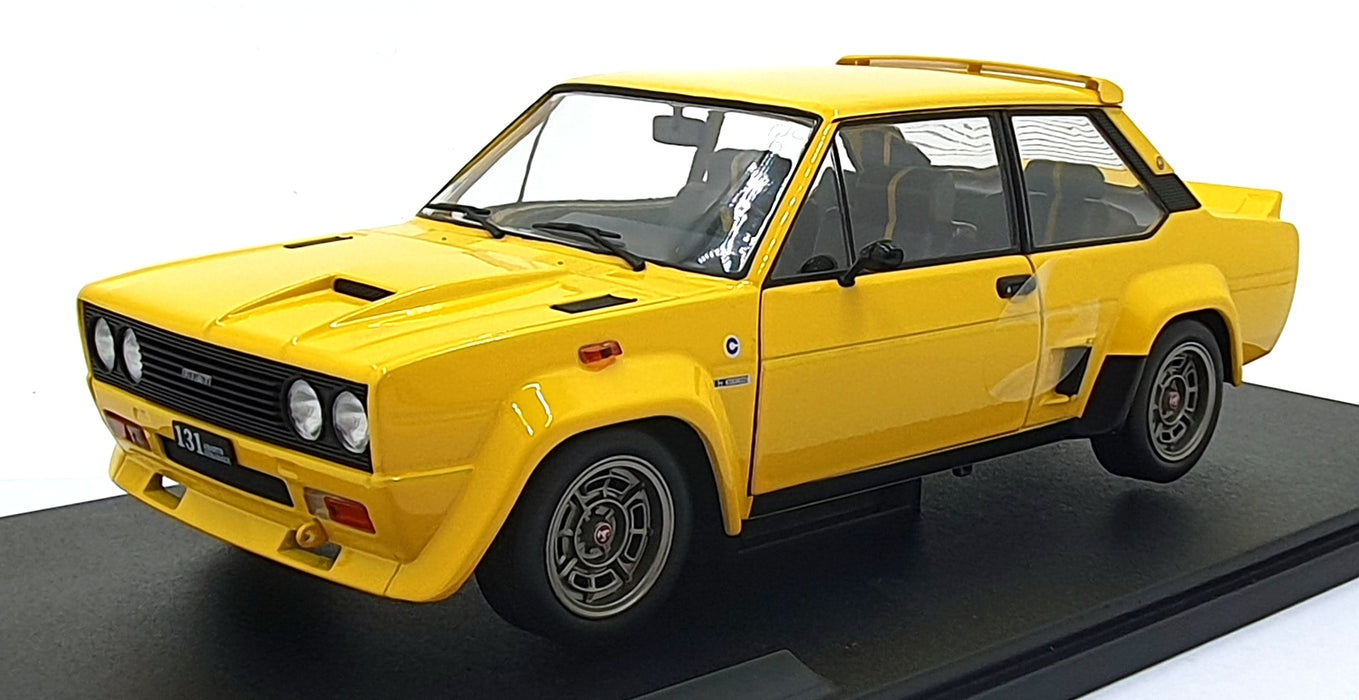 Solido 1/18 Scale Diecast S1806006  - 1980 Fiat 131 Abarth - Yellow