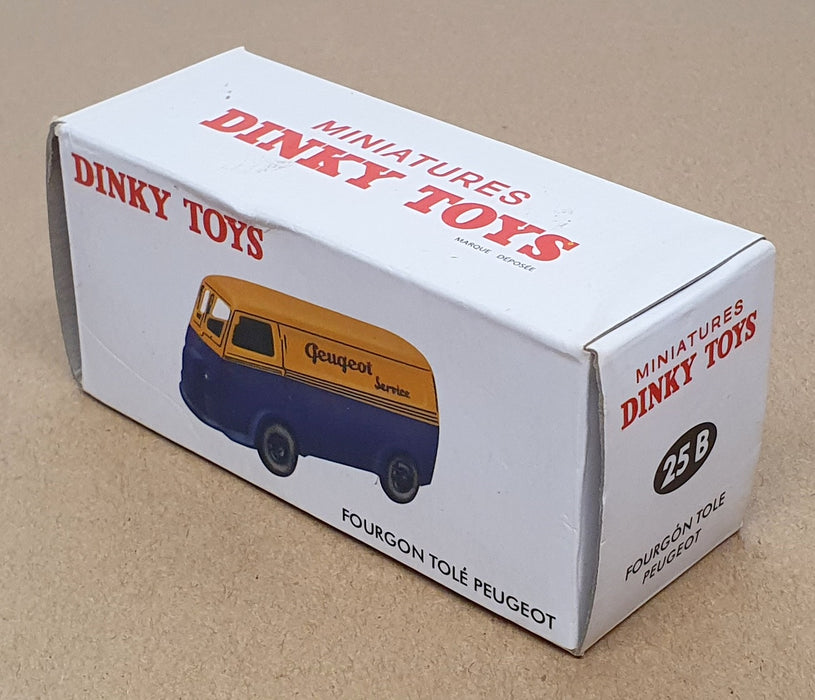 Atlas Editions Dinky Toys 25B - Peugeot Fourgon Tole Van - Mustard/Blue