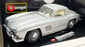 Burago 1/18 Scale Diecast 3013 - 1954 Mercedes Benz 300 SL Silver/Cream Int