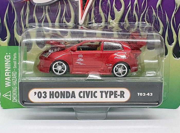 Muscle Machines 1/64 Scale 71181 T02-43 - 2003 Honda Civic Type-R - Red