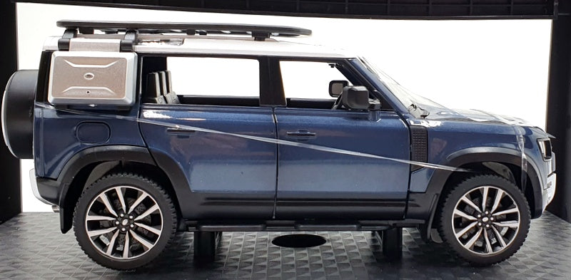 QY Toys 1/24 Scale Diecast Q2002A - Land Rover Defender 110 - Dark Blue/White