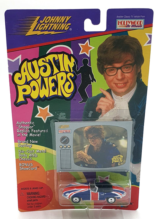 Johnny Lightning 1/64 Scale 362-00 - Jaguar E Type Austin Powers Car - Show Card