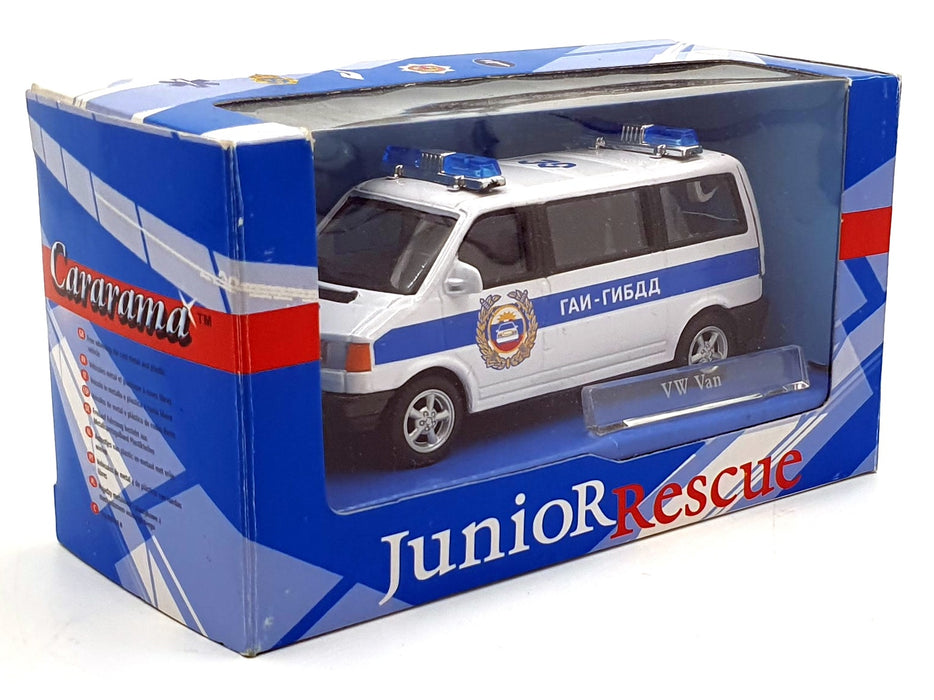 Cararama 1/43 Scale 210226N - Volkswagen 02 Police Van - White