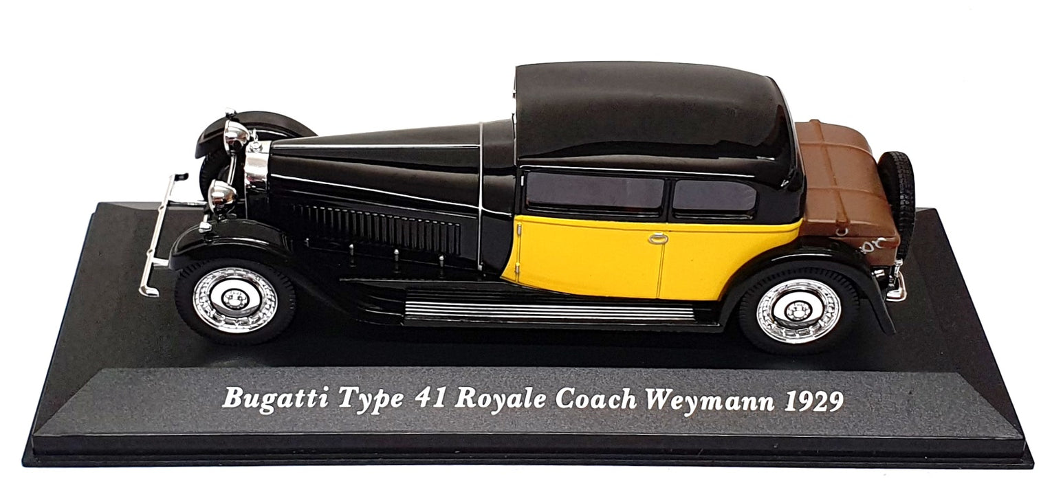 Altaya 1/43 Scale 1929BR 1929 Bugatti Type 41 Coach Royale Weymann Black/Yellow