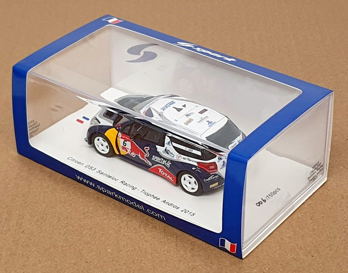 Spark 1/43 Scale SF085 - Citroen DS3 Sainteloc Racing #6 Trophee Andros 2015