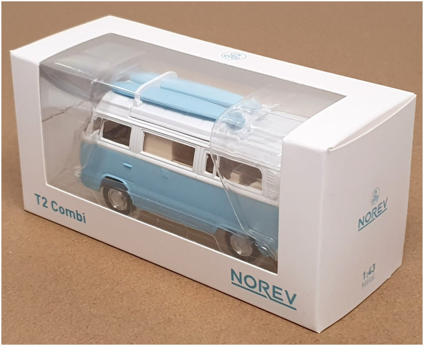 Norev 1/43 Scale Diecast 841100 - Volkswagen T2 Combi - Lt Blue/White