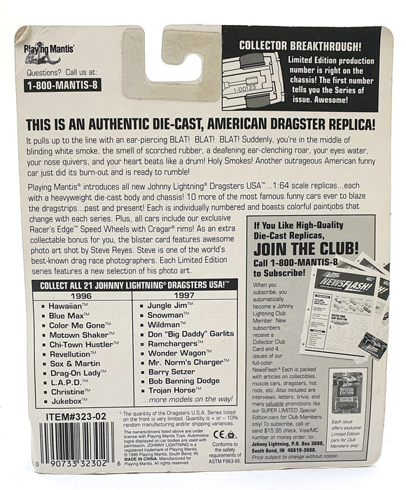 Johnny Lightning 1/64 Scale 323-07 Dragsters USA Trojan Horse - Grey