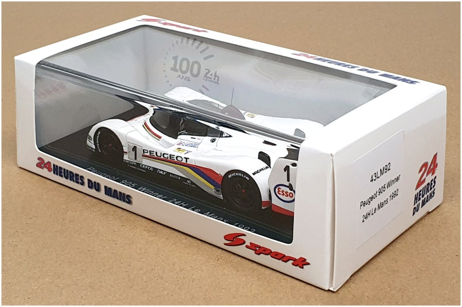 Spark 1/43 Scale Resin 43LM92 - Peugeot 905 Winner #1 24H Le Mans 1992