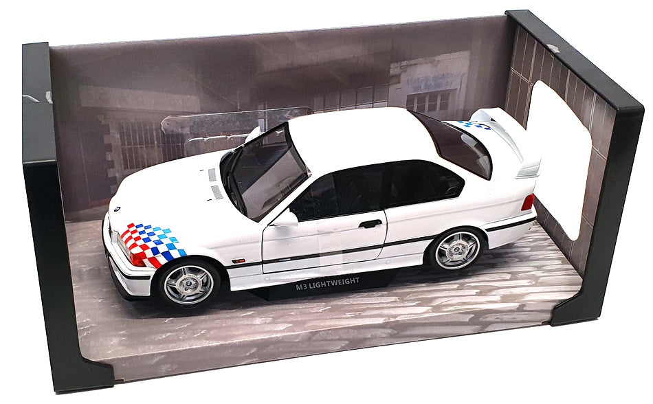 Solido 1/18 Scale S1803903 Diecast - BMW E36 Coupe M3 Lightweight - White