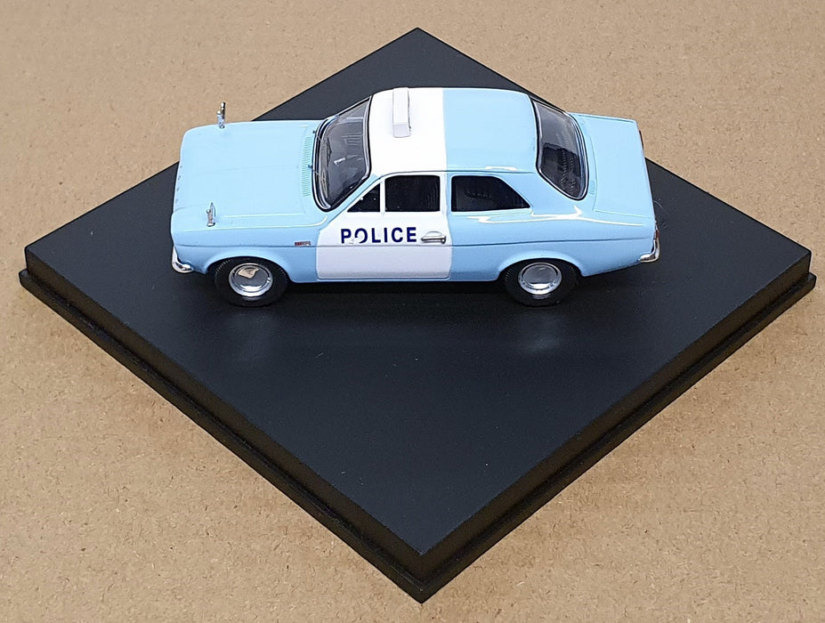 Trofeu 1/43 Scale 523 Ford Escort Mk1 1300 GT Panda Police Car - Lt. Blue/White