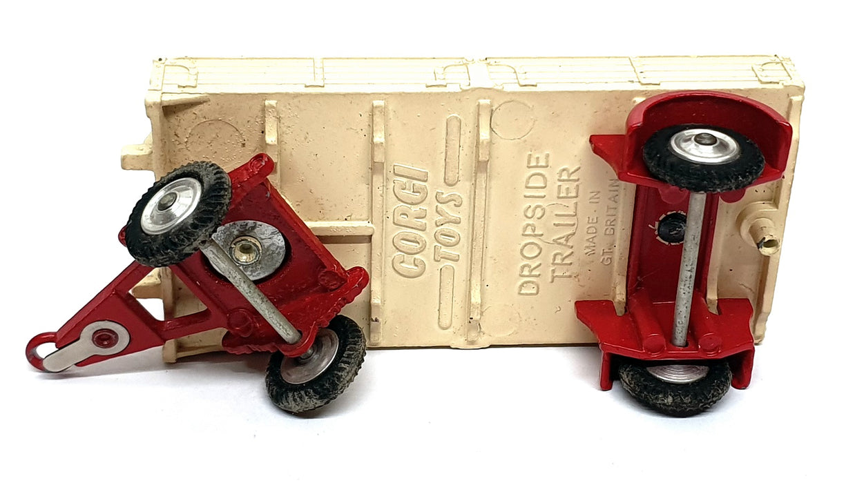 Corgi Toys 100 - Dropside Trailer - Cream/Red