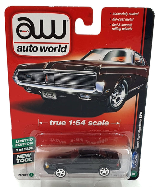 Auto World 1/64 Scale AW64021 - 1985 Ford Mustang SVO - Black