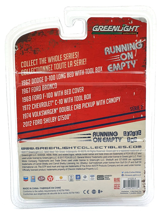 Greenlight 1/64 Scale 41020-A 1962 Dodge D-100 Long Bed with Tool Box Red/White