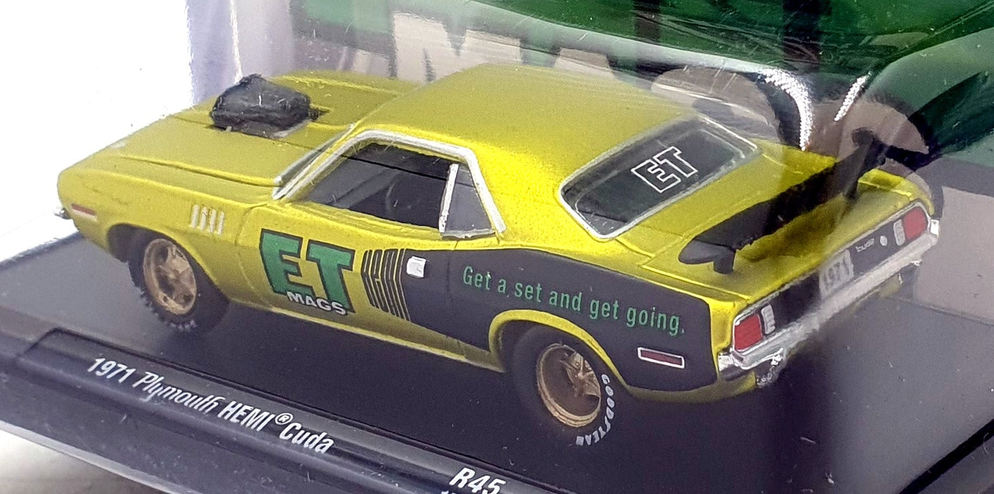 Castline M2 Machines 1/64 Scale R45 - 1971 Plymouth HEMI Cuda - Met. Green
