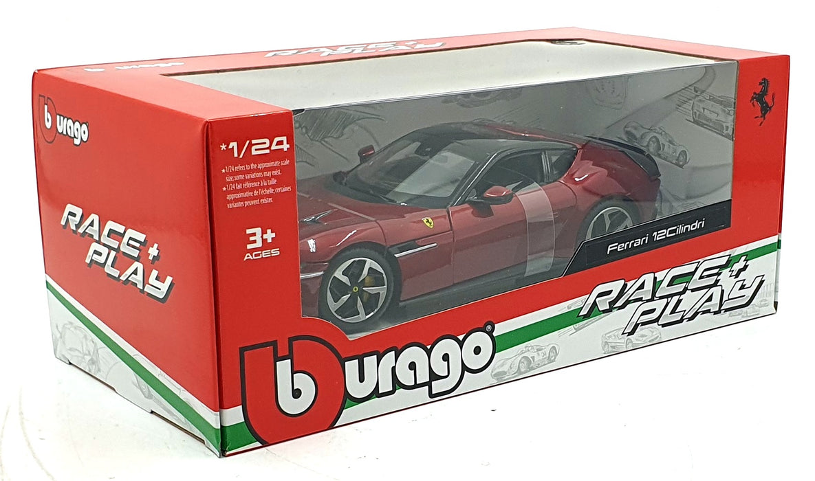 Burago 1/24 Scale Diecast 18-26033 - Ferrari 12 Cilindri - Met. Red