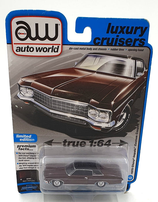 Auto World 1/64 Scale AW64382 - 1970 Chevrolet Impala Custom Coupe