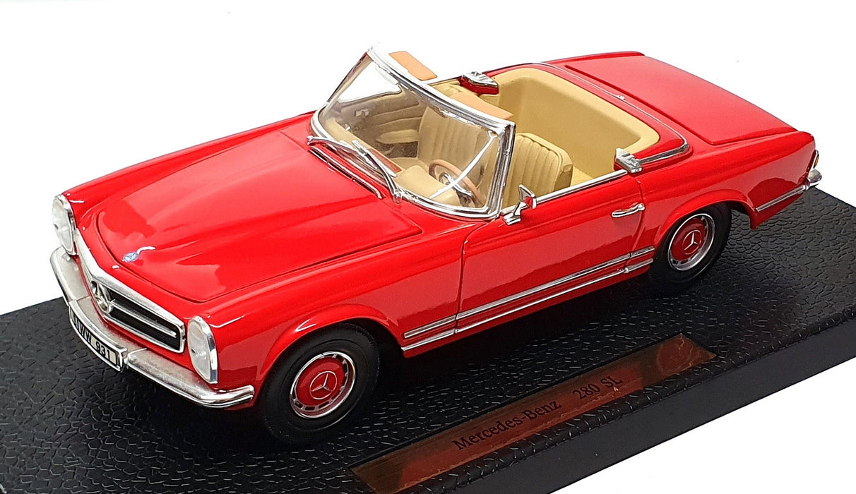 Anson 1/18 Scale Diecast 30389 - Mercedes Benz 280 SL - Red