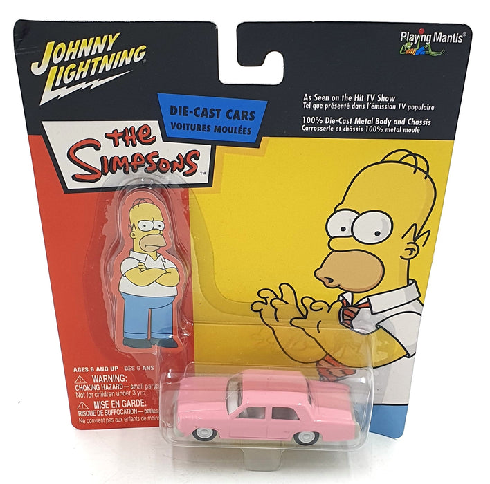 Johnny Lightning 1/64 Scale 380-01 - The Simpsons Pink Sedan Car - Homer Simpson
