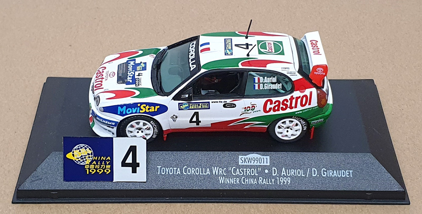 Skid 1/43 Scale SKW99011 - Toyota Corolla WRC #4 Winner China Rally 1999