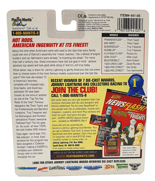 Johnny Lightning 1/64 Scale 441-05 Hot Rods Collector #16 Beastmobile - Pink