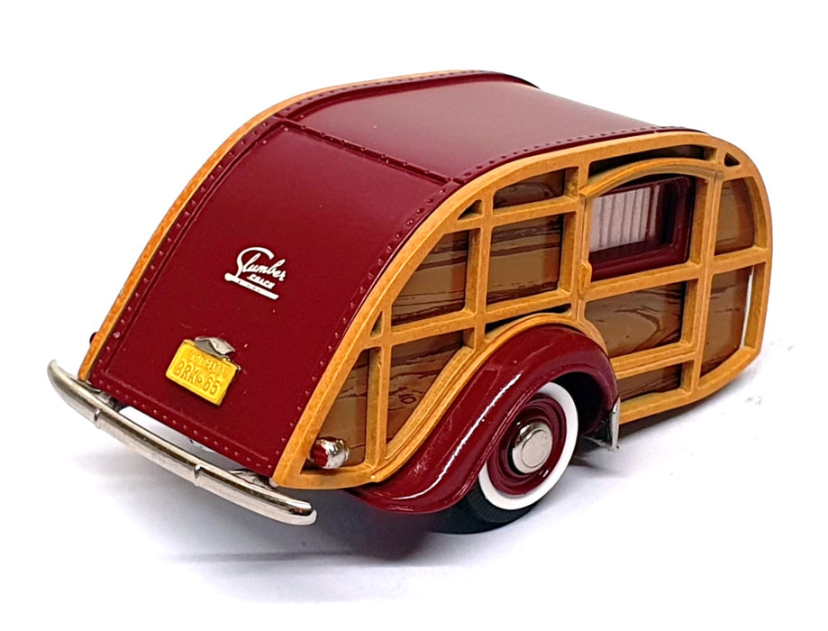 Brooklin 1/43 Scale BRK65 - 1947 Wesley Slumbercoach Woody Trailer - Maroon