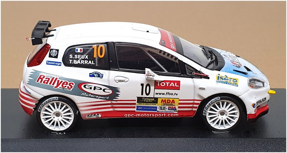 Altaya 1/43 Scale AT28423E Abarth Grande Punto S2000 #10 Rallye Lyon 2010 White