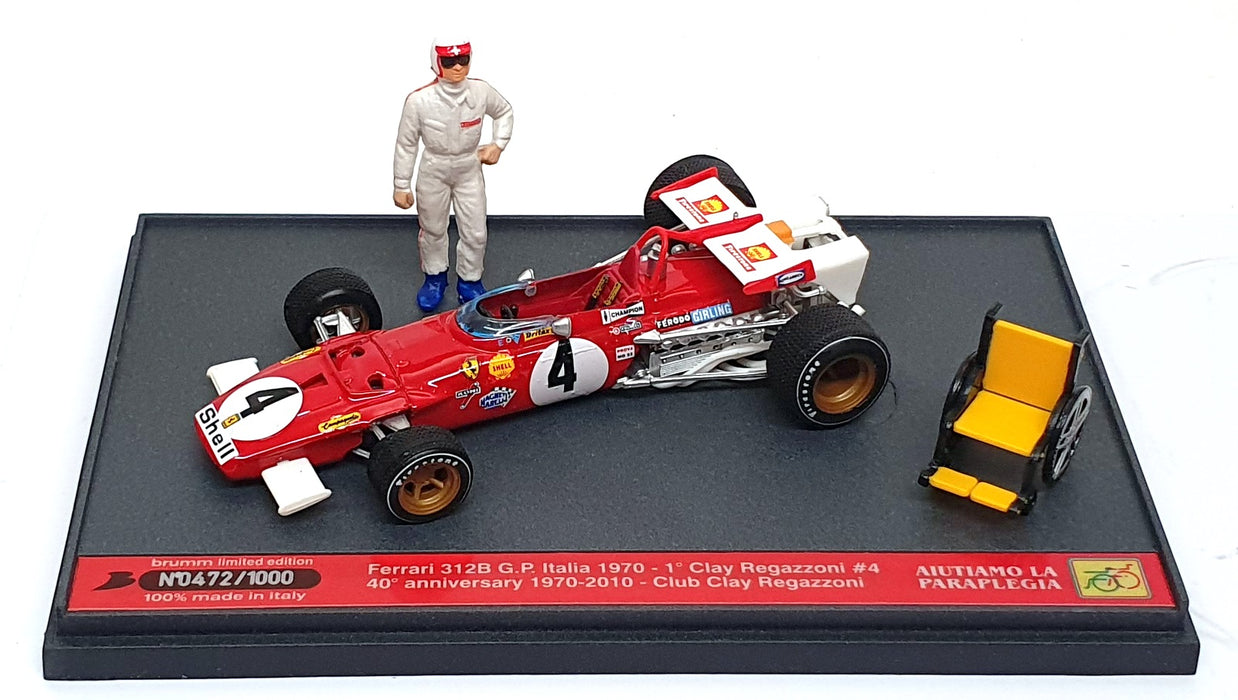 Brumm 1/43 Scale S10/19 - F1 Ferrari 312B #4 Winner Italy GP 1970 Regazzoni