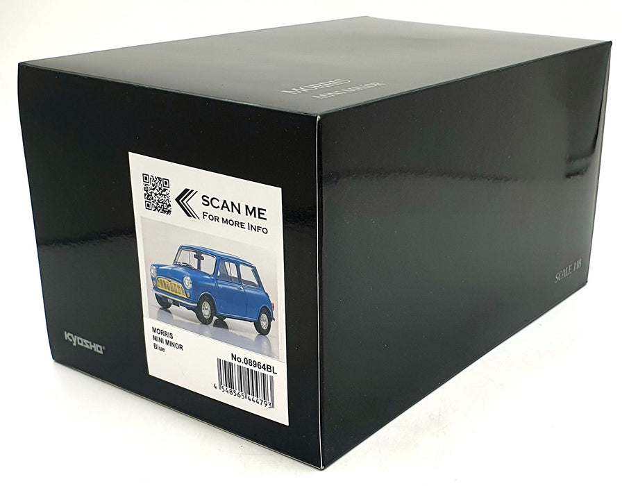 Kyosho 1/18 Scale 08964BL - Morris Mini Minor - Blue