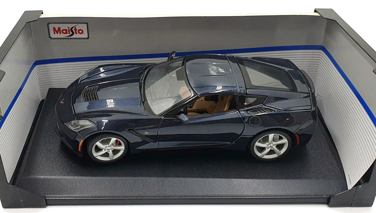 Maisto 1/18 Scale Diecast 31182 - 2014 Chevrolet Corvette Stingray Dark Met Blue