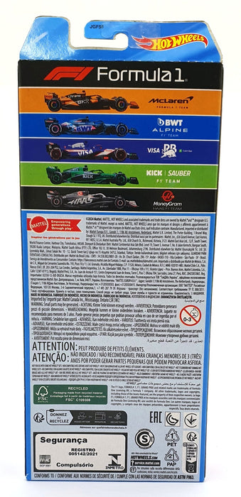 Hotwheels 1/63 Appx Scale 31251 - F1 2024 McLaren, Alpine, Sauber, HAAS