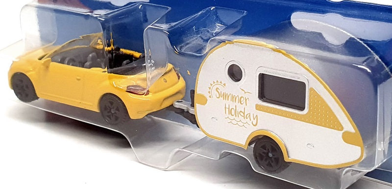 Siku 1/55 Scale 1629 - VW Volkswagen Beetle & Caravan - Yellow