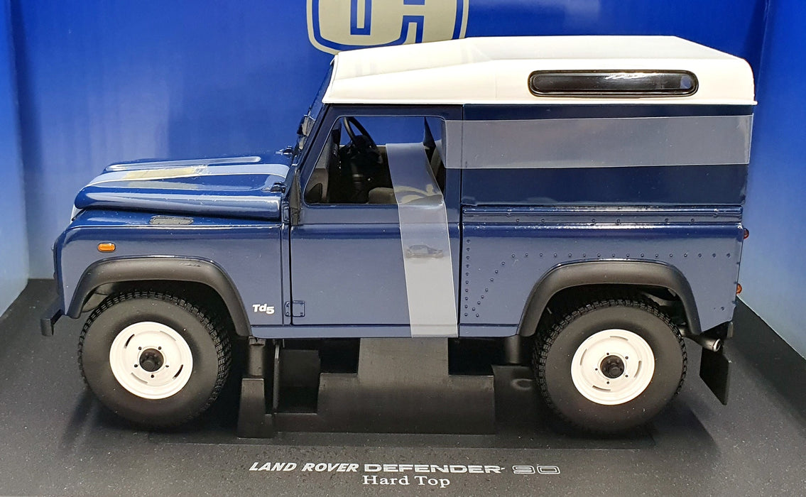 Universal Hobbies 1/18 Scale 3841 - Land Rover Defender 90 Hard Top - Blue