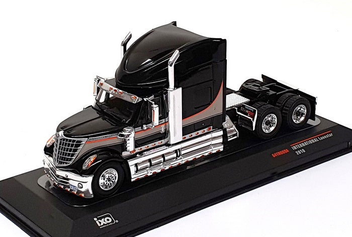 Ixo Models 1/64 Scale 64TR009A - 2010 International Lonestar Truck Black/Silver