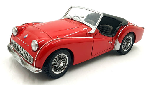 Kyosho 1/18 Scale Diecast DC22426F - Triumph TR3A - Red/Black