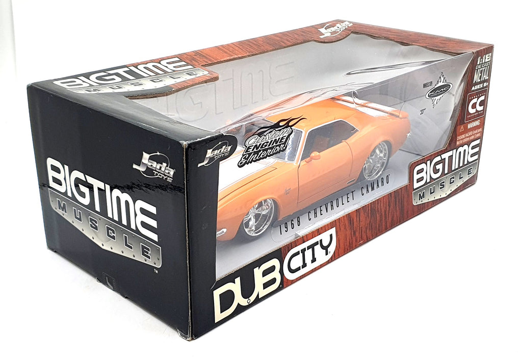 Jada 1/18 Scale Diecast 90310 - 1968 Chevrolet Camaro - Orange/White