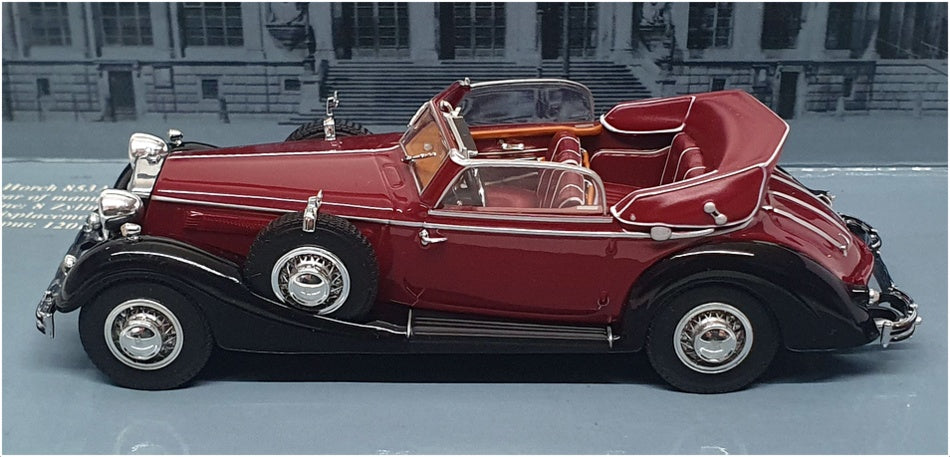 Minichamps 1/43 Scale 436 012031 - 1938 Horch 853 Cabriolet - Red/Black