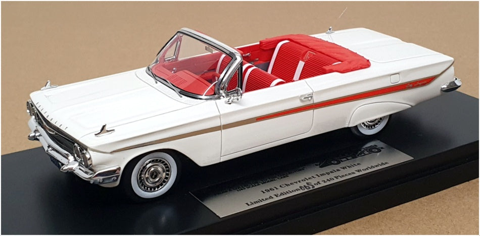 Goldvarg 1/43 Scale GC-062A - 1961 Chevrolet Impala Convertible - White
