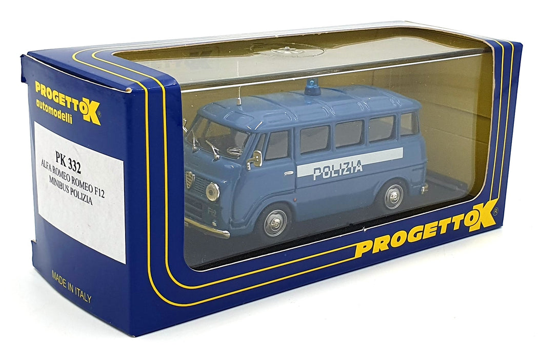 ProgettoK 1/43 Scale PK 332 - Alfa Romeo Romeo F12 Minibus Polizia - Blue