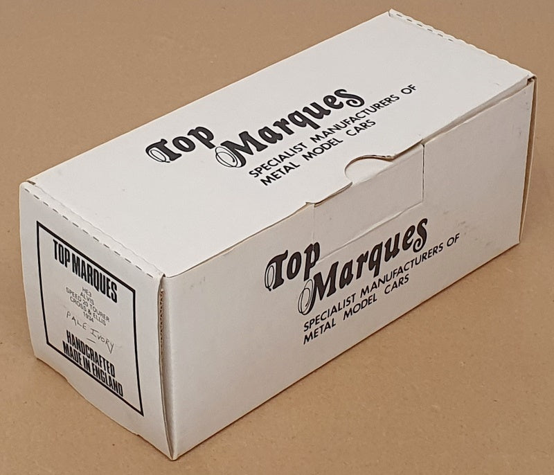Top Marques 1/43 Scale HE3 - 1934 Alvis Speed 20 Tourer Cross & Ellis Pale Ivory