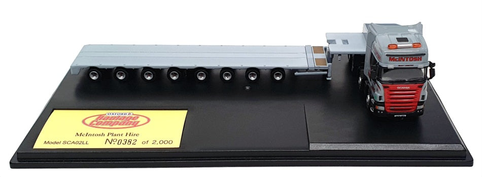 Oxford Diecast 1/76 Scale SCA02LL - Scania R Topline Low Loader - McIntosh
