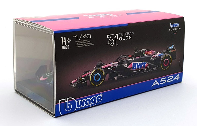 Burago 1/43 Scale 18-38220 - Alpine F1 Team A524 #31 - Esteban Ocon