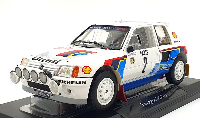 Norev 1/18 Scale Diecast 184864 - Peugeot 205 T16 #2 Monte Carlo 1985