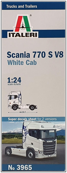Italeri 1/24 Scale Unbuilt Kit 3965 - Scania 770 S V8 "White Cab" Truck