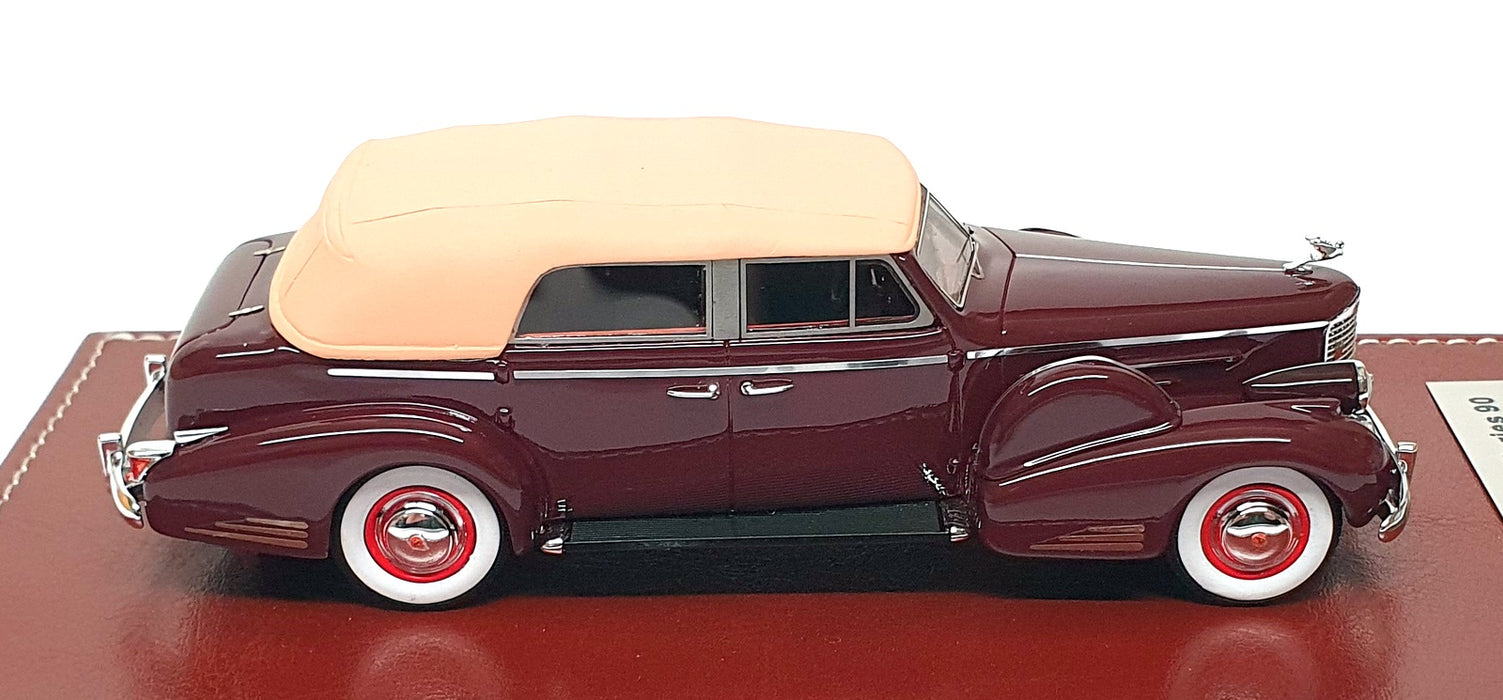 GIM 1/43 Scale GIM 006a 1938 Cadillac V16 S90 Convertible Sedan Closed - Maroon