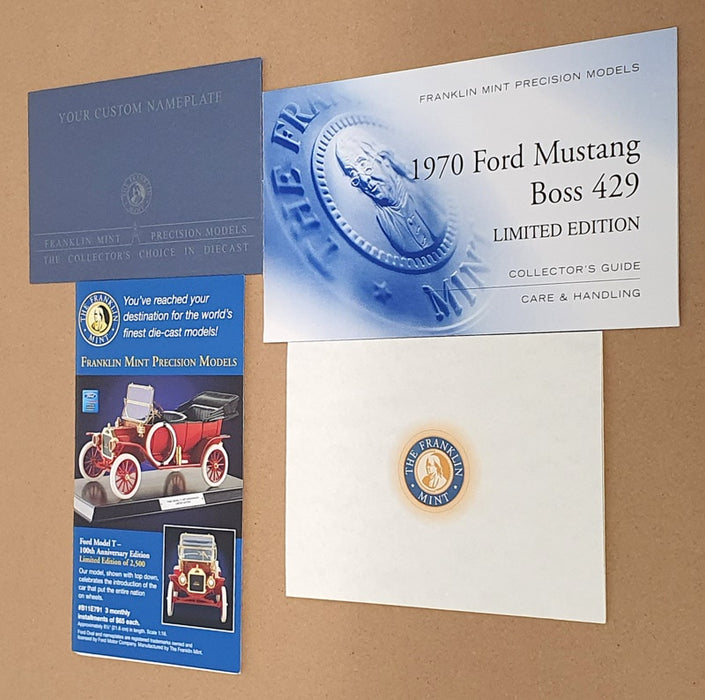 Franklin Mint 1/24 Scale B11E846 - 1970 Ford Mustang Boss 429 - Orange