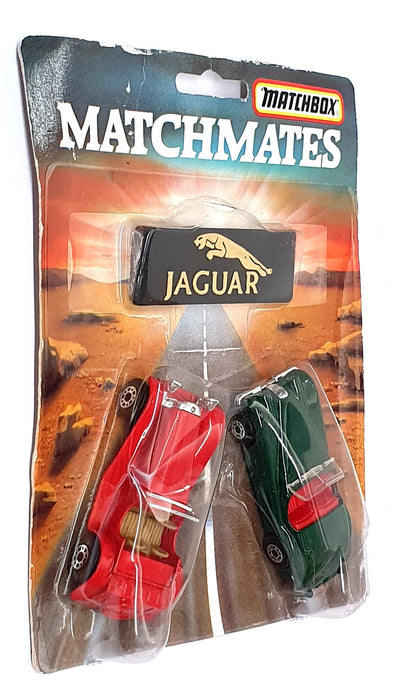 Matchbox Matchmates Diecast 12088 - 2 Piece Pack Jaguar SS & XK - Red Green